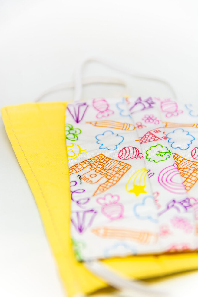Yellow mask-Mask with patterns