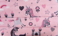Gray mask-Pink mask with unicorns